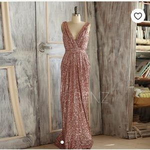 Yellow gold sequin dress